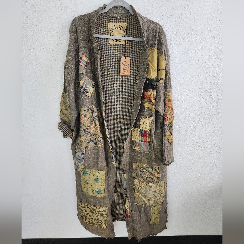 A Rare Bird NWT Flyaway Duster Patchwork One Size… - image 3